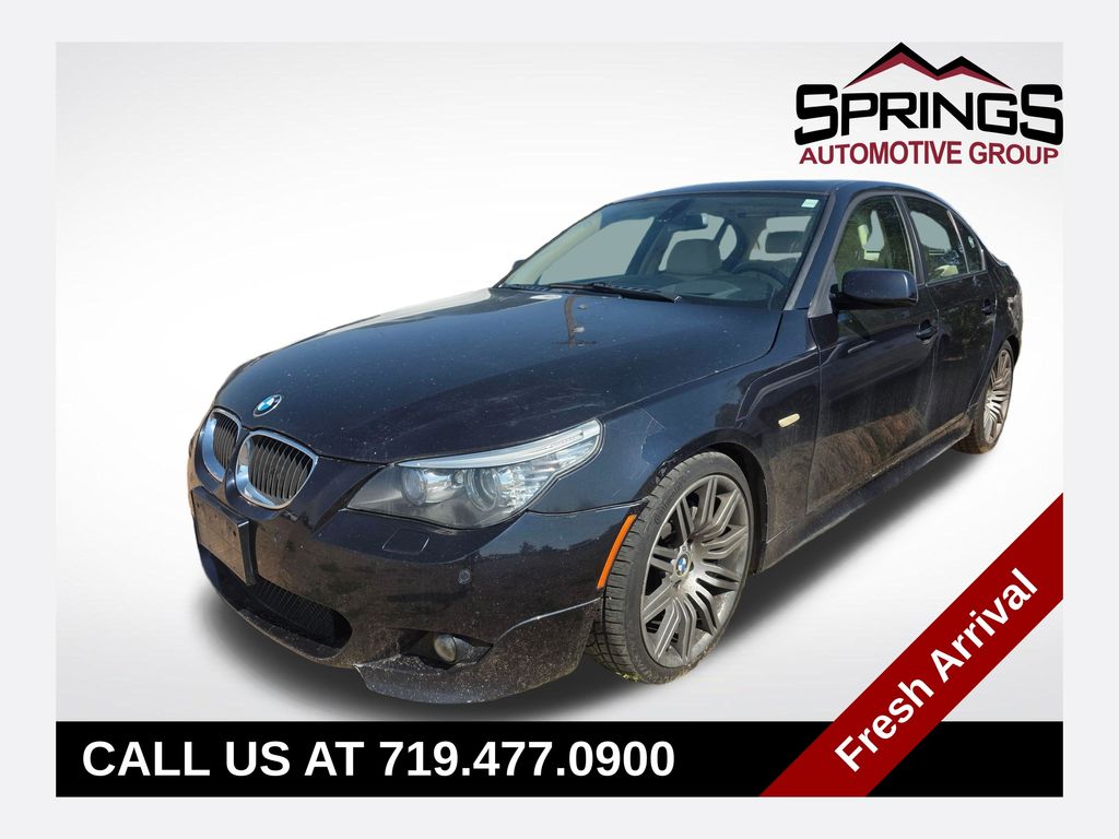 Carbon Black Metallic 2008 BMW 5 Series Sedan Rear-Wheel Drive 6-Speed Automatic