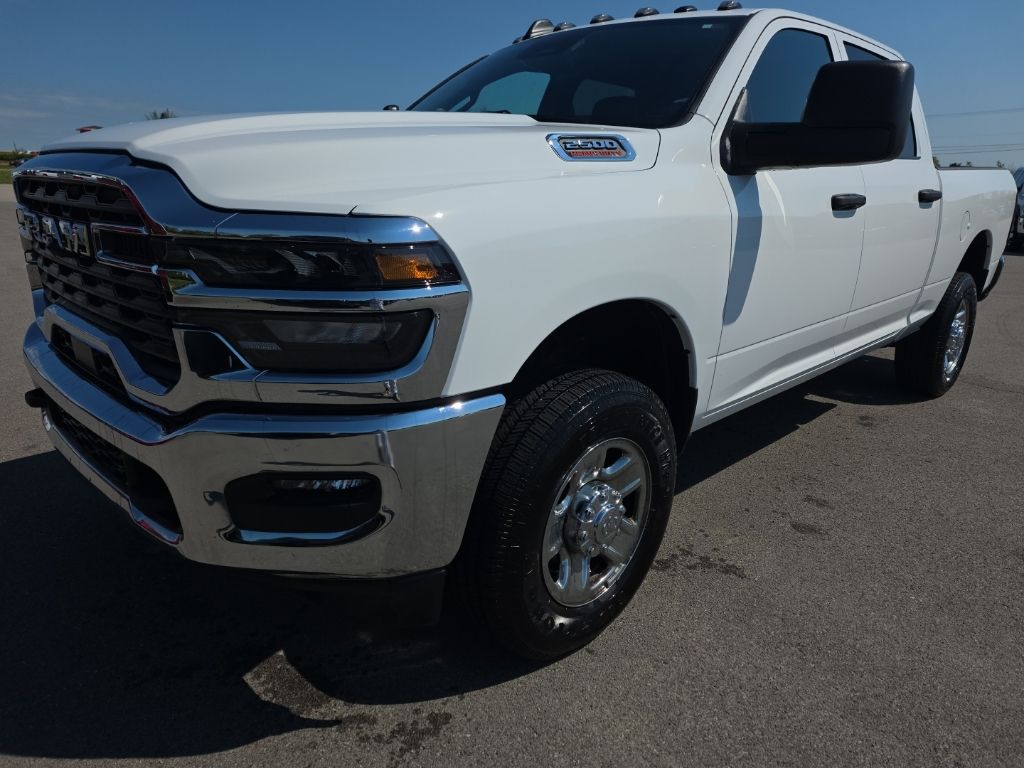 Bright White Clearcoat 2025 RAM 2500 Tradesman Crew Cab 4WD Pickup Truck Four-Wheel Drive 8-Speed Automatic