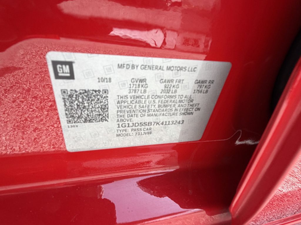 used 2019 Chevrolet Sonic car, priced at $8,494