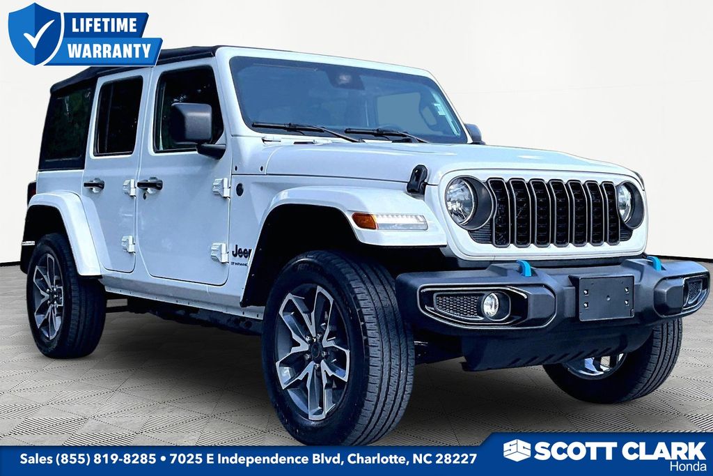 Bright White Clearcoat 2024 Jeep Wrangler 4xe SUV / Crossover Four-Wheel Drive 8-Speed Automatic