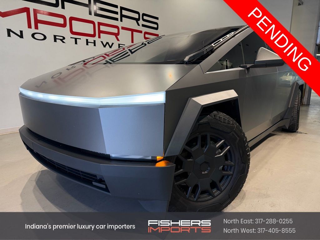 Black 2024 Tesla Cybertruck Crew Cab AWD Pickup Truck All-Wheel Drive 1-Speed Automatic
