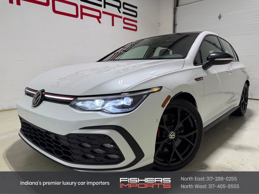 White 2024 Volkswagen Golf GTI Hatchback Front-Wheel Drive 6-Speed Manual