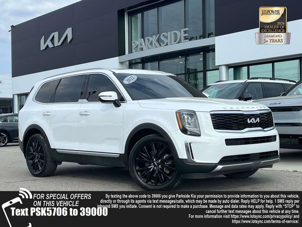 Glacial White Pearl 2022 Kia Telluride S AWD SUV / Crossover All-Wheel Drive 8-Speed Automatic