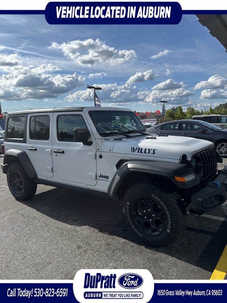 Bright White Clearcoat 2023 Jeep Wrangler 4xe Willys 4WD SUV / Crossover Four-Wheel Drive 8-Speed Automatic