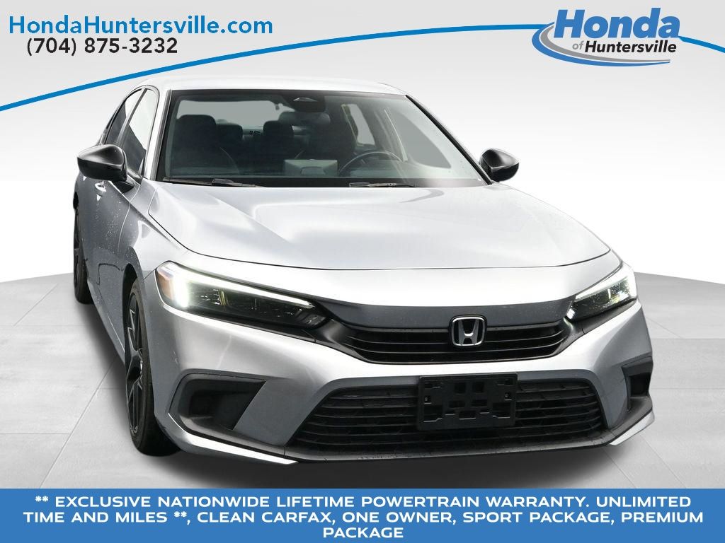 Lunar Silver Metallic 2024 Honda Civic Sport FWD Sedan Front-Wheel Drive Continuously Variable Transmission
