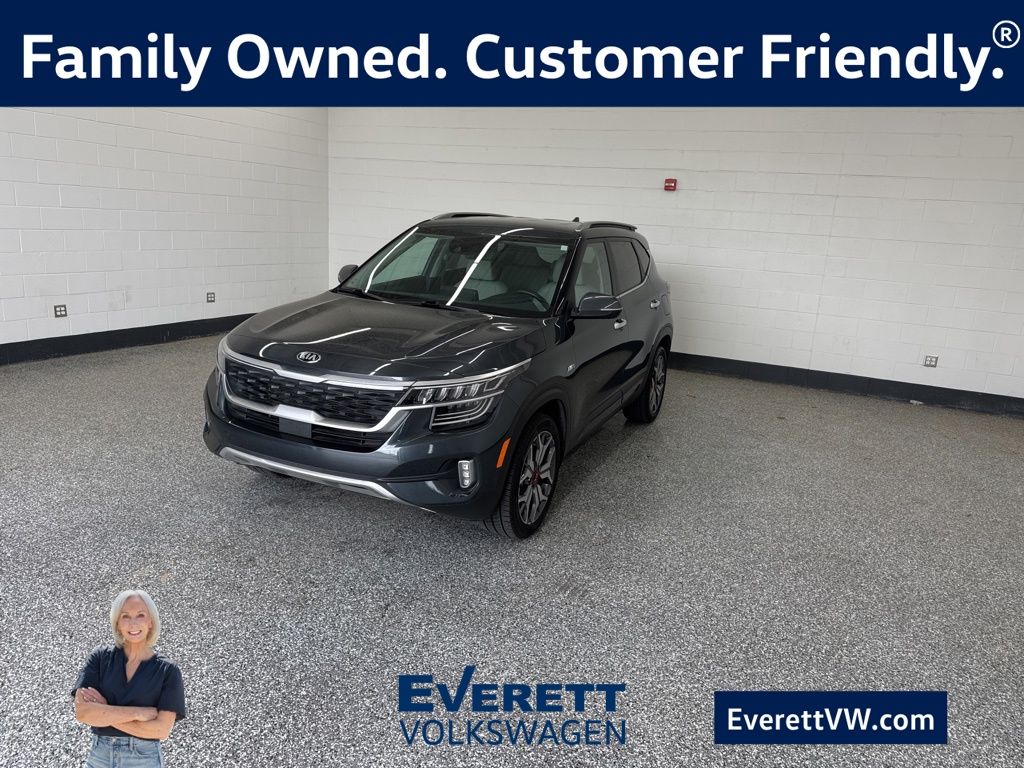 Gravity Gray 2021 Kia Seltos SX Turbo AWD SUV / Crossover All-Wheel Drive 7-Speed Automatic