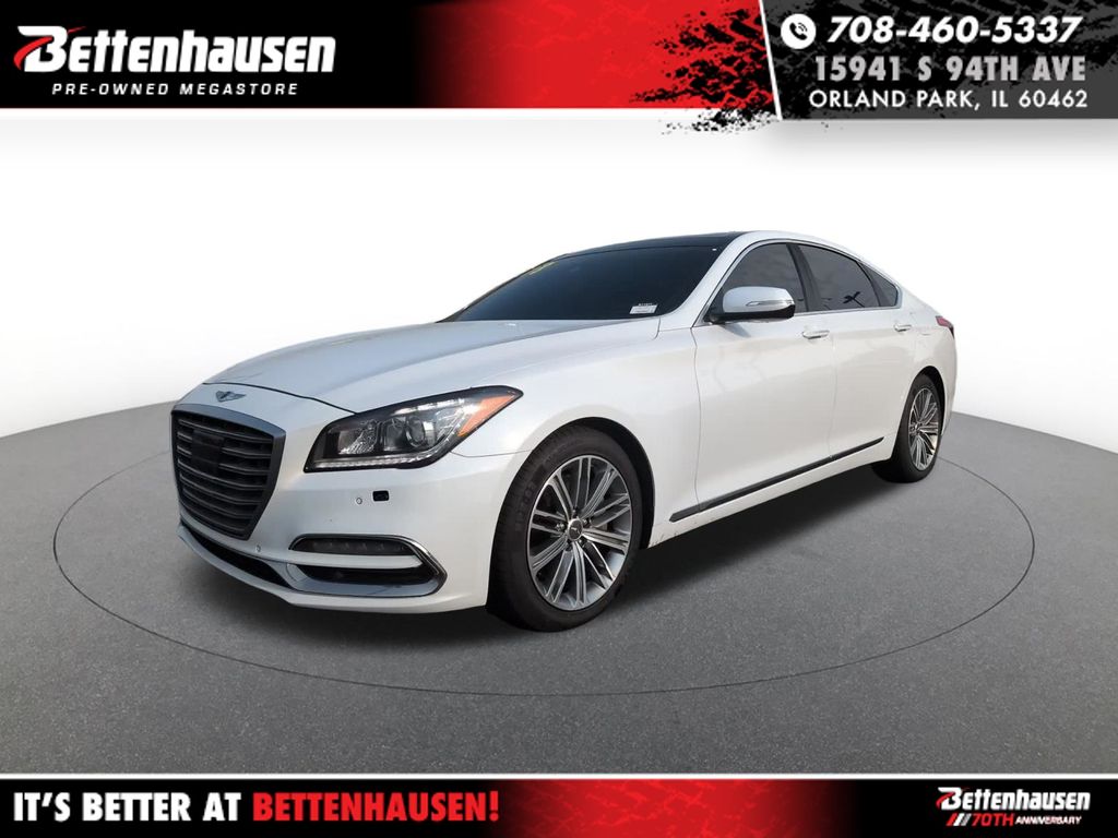 Casablanca White 2018 Genesis G80 Sedan Rear-Wheel Drive 8-Speed Automatic