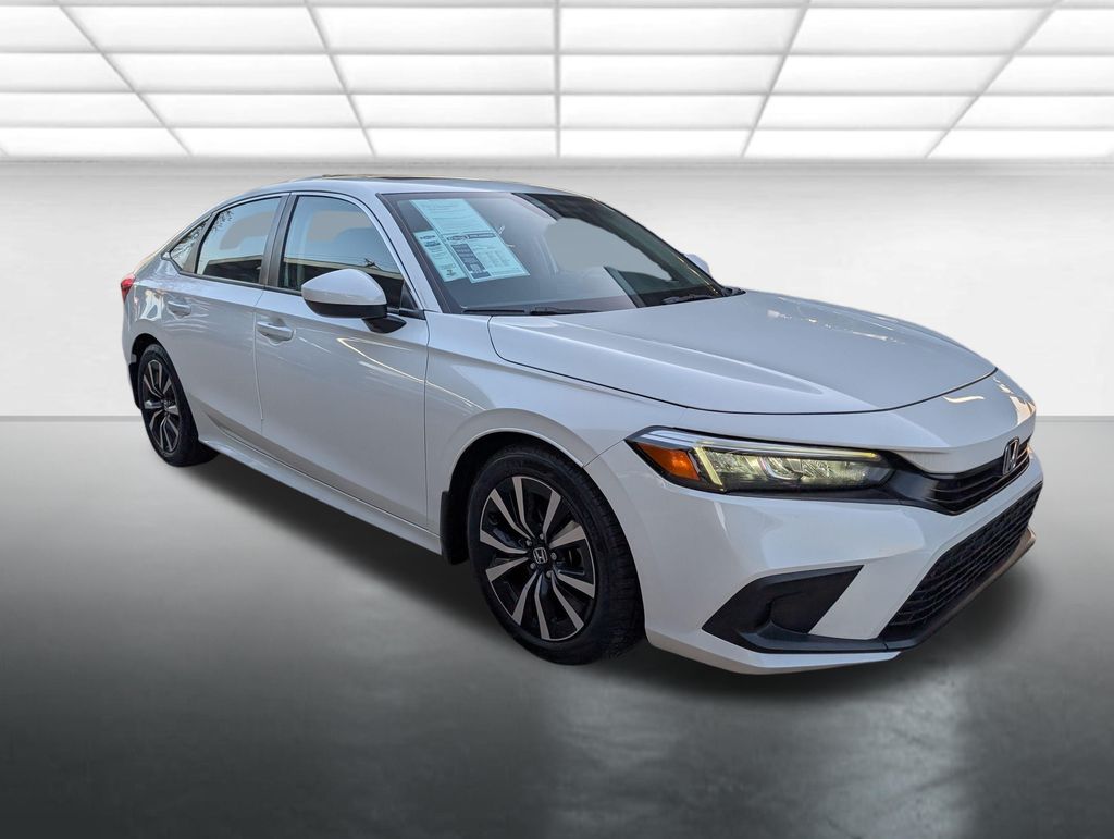 Platinum White Pearl 2024 Honda Civic Sedan Front-Wheel Drive Continuously Variable Transmission