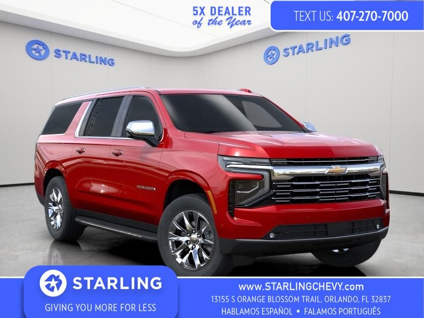 Radiant Red Tintcoat 2025 Chevrolet Suburban Premier 4WD SUV / Crossover Four-Wheel Drive