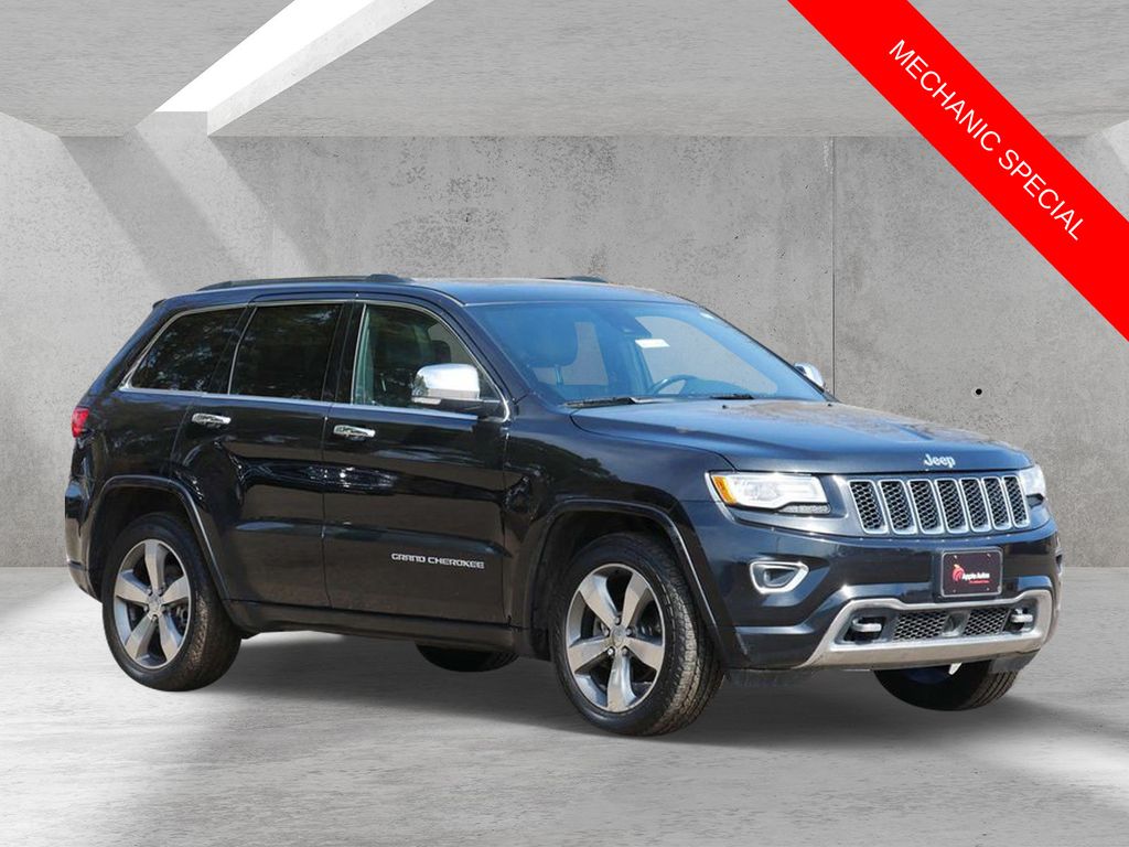 Brilliant Black Crystal Pearlcoat 2015 Jeep Grand Cherokee Overland 4WD SUV / Crossover Four-Wheel Drive 8-Speed Automatic