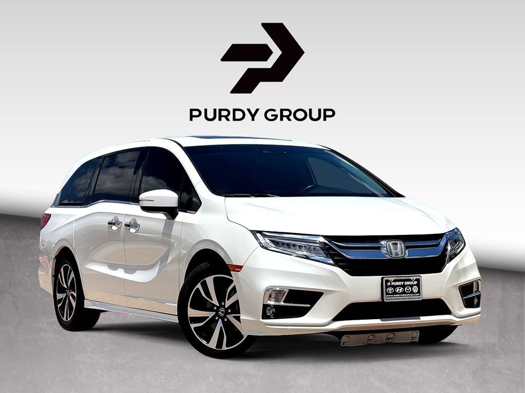 White 2019 Honda Odyssey Elite FWD Minivan Front-Wheel Drive Automatic