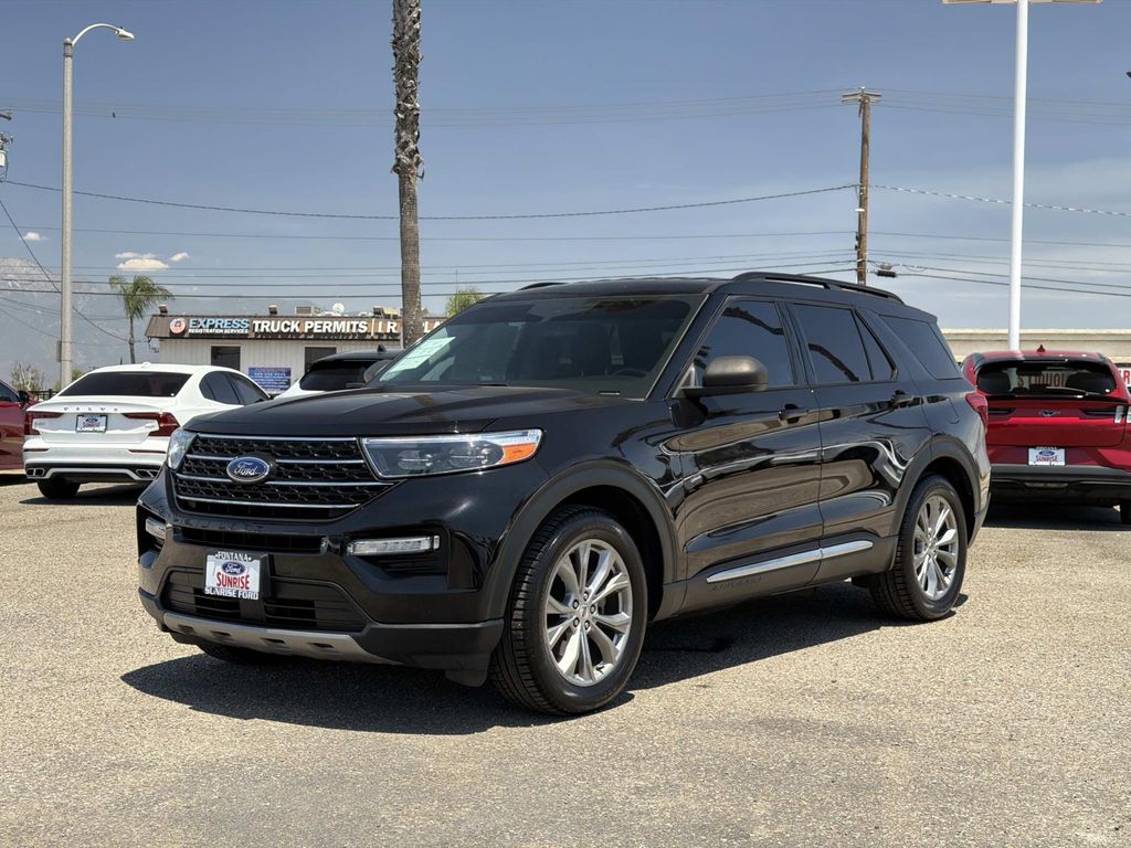 Black Metallic 2022 Ford Explorer SUV / Crossover Rear-Wheel Drive Automatic