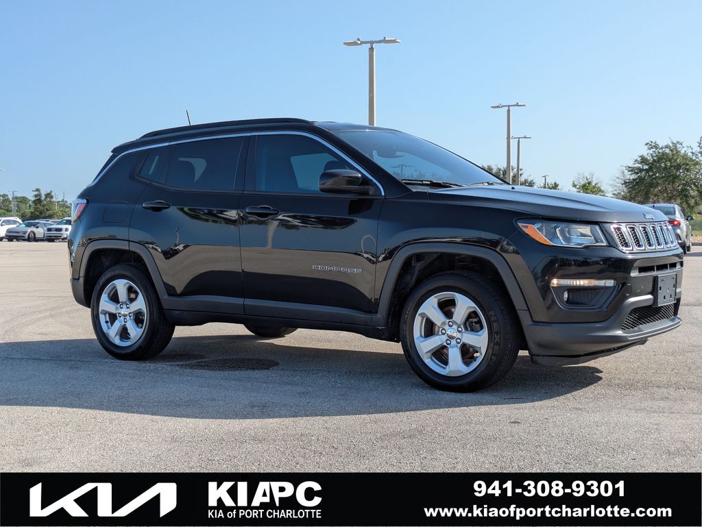 Diamond Black Crystal Pearlcoat 2021 Jeep Compass SUV / Crossover Four-Wheel Drive 9-Speed Automatic
