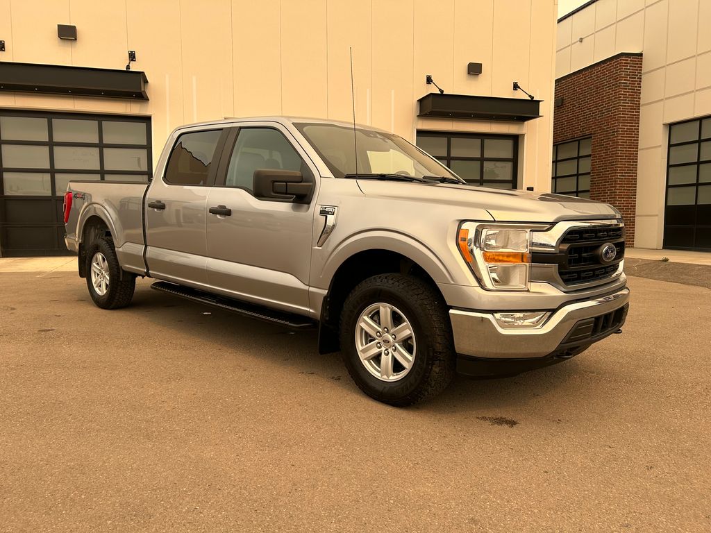 Silver 2021 Ford F-150 Pickup Truck Four-Wheel Drive Automatic