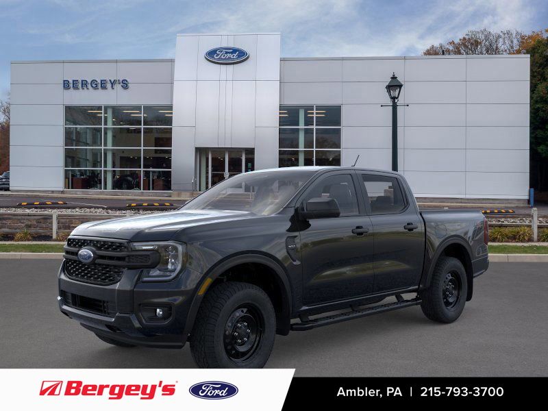 Shadow Black 2026 Ford Ranger XL SuperCrew 4WD Pickup Truck Four-Wheel Drive Automatic