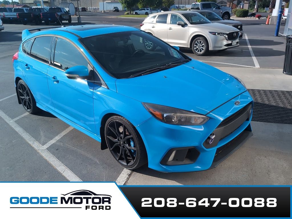 Blue 2017 Ford Focus RS Hatchback All-Wheel Drive 6-Speed Manual