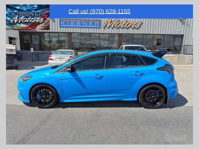 Blue 2018 Ford Focus RS Hatchback All-Wheel Drive 6-Speed Manual