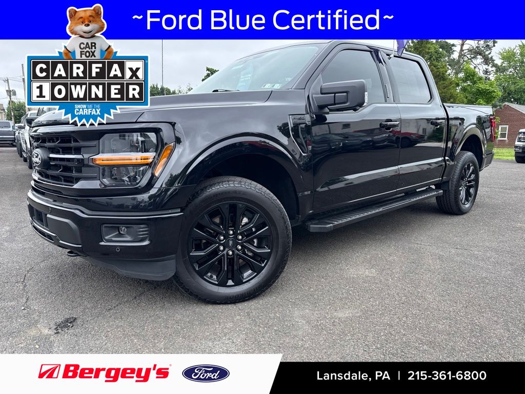 Black Metallic 2024 Ford F-150 Pickup Truck Four-Wheel Drive 10-Speed Automatic