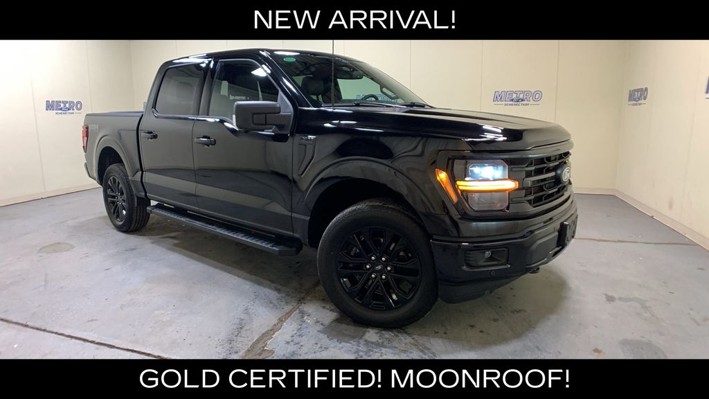 Black Metallic 2024 Ford F-150 XLT SuperCrew 4WD Pickup Truck Four-Wheel Drive Automatic