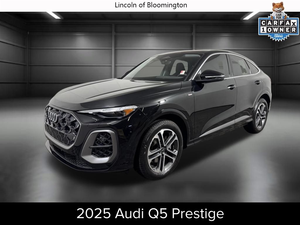 Brilliant Black 2025 Audi Q5 Sportback quattro Prestige S Line 45 TFSI Sedan All-Wheel Drive 7-Speed Automatic