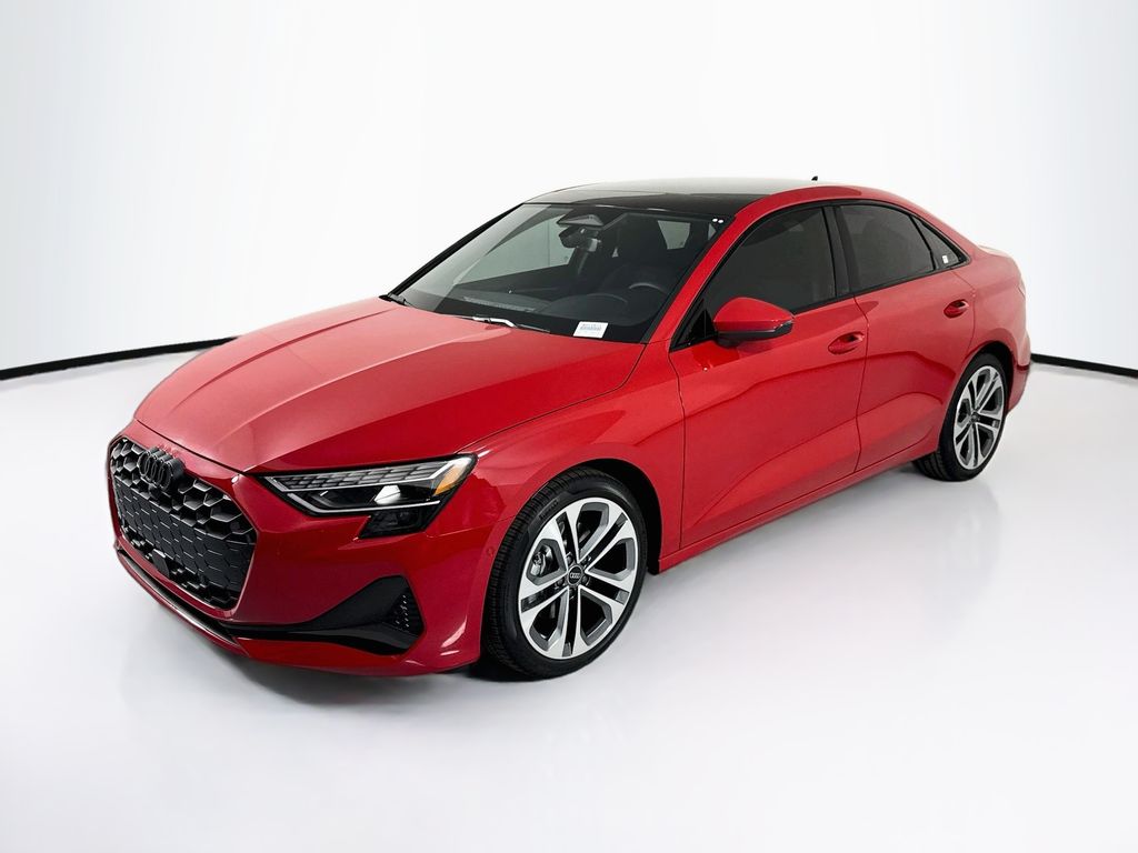 Progressive Red Metallic 2026 Audi A3 Sedan All-Wheel Drive 7-Speed Automatic
