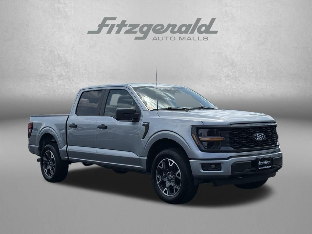 Iconic Silver Metallic 2024 Ford F-150 STX SuperCrew 4WD Pickup Truck Four-Wheel Drive Automatic