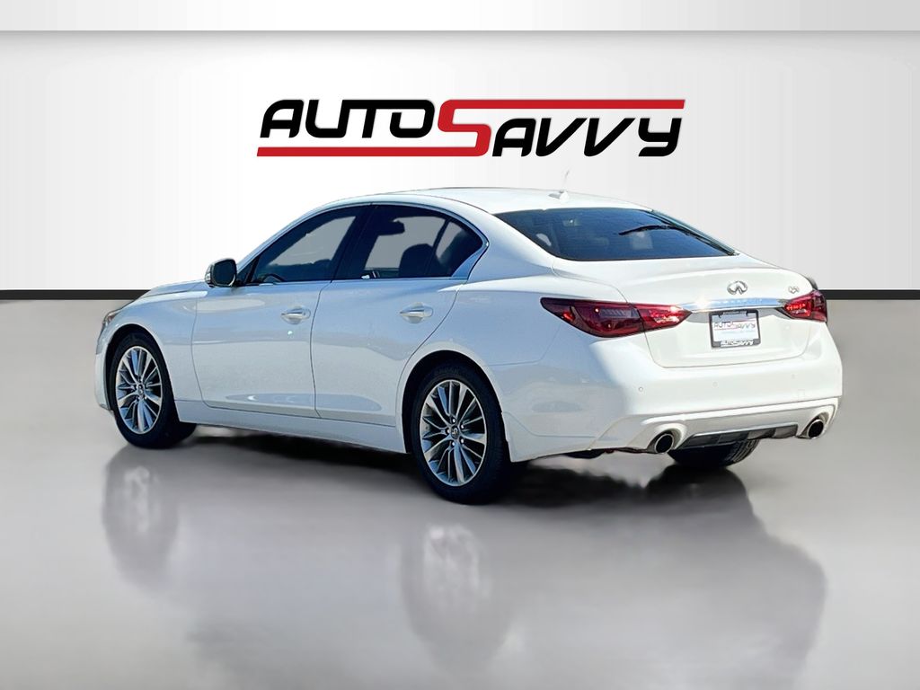 2022 INFINITI Q50 LUXE White at AutoSavvy Houston Northwest