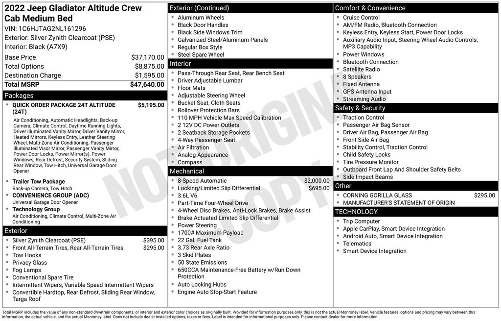 2022 Jeep Gladiator Altitude Silver at Bob King Buick GMC