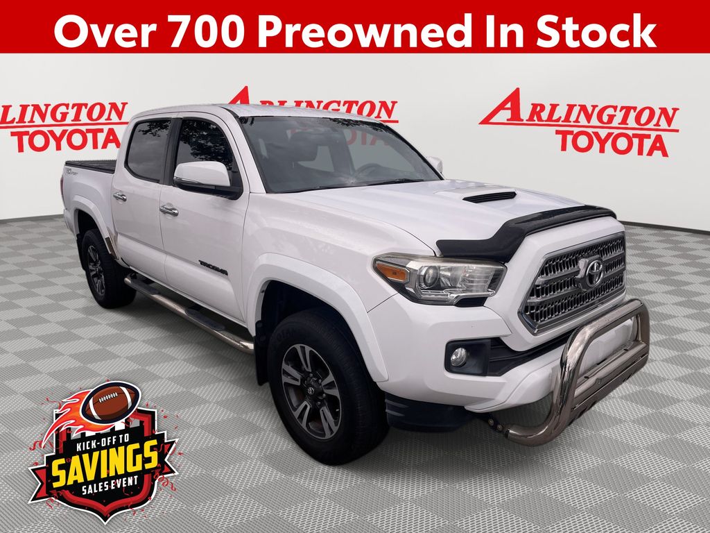 Super White 2017 Toyota Tacoma Pickup Truck 4X2 6-Speed Automatic