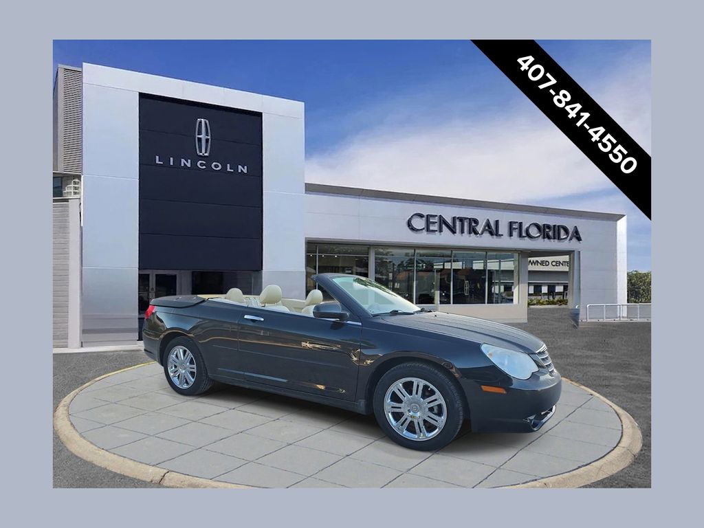 Brilliant Black Crystal Pearlcoat/Black Vinyl Top 2008 Chrysler Sebring Limited Convertible FWD Convertible Front-Wheel Drive 6-Speed Automatic