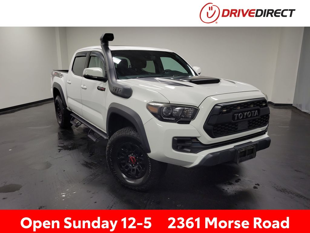 Super White 2019 Toyota Tacoma TRD Pro Double Cab 4WD Pickup Truck Four-Wheel Drive 6-Speed Automatic