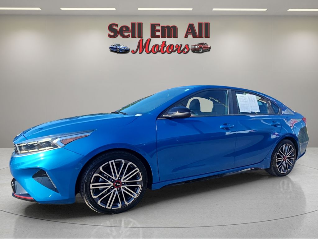 Sporty Blue 2023 Kia Forte GT FWD Sedan Front-Wheel Drive 7-Speed Automatic