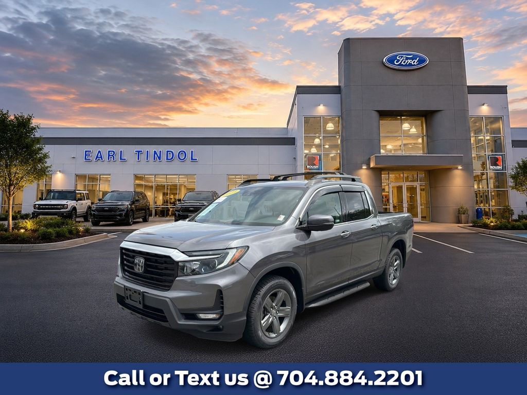 Gray (Modern Steel) 2023 Honda Ridgeline Pickup Truck All-Wheel Drive 9-Speed Automatic