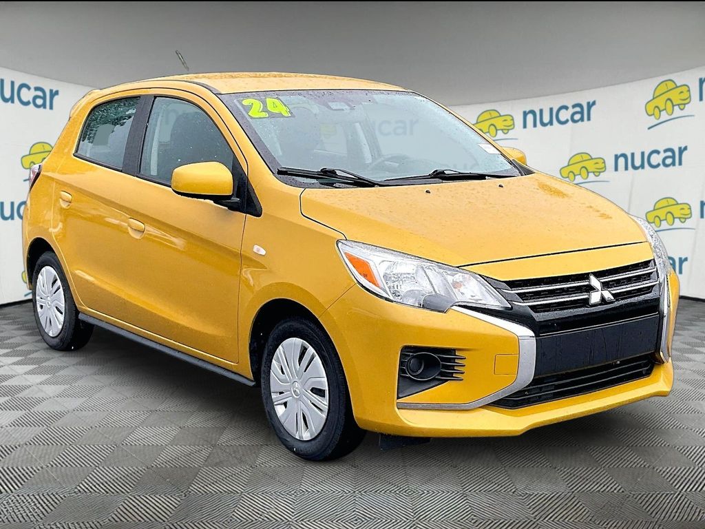 Gray 2024 Mitsubishi Mirage Hatchback Front-Wheel Drive Continuously Variable Transmission