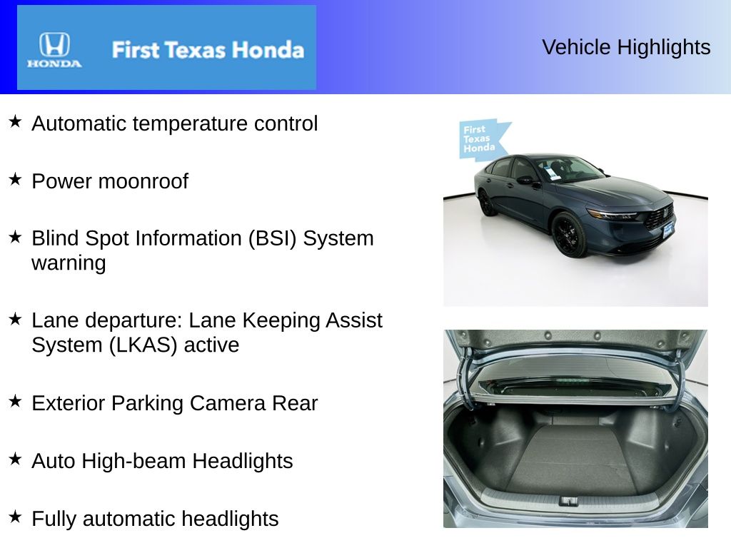 Used Car 2025 Honda Accord  Se For Sale In Austin, Texas