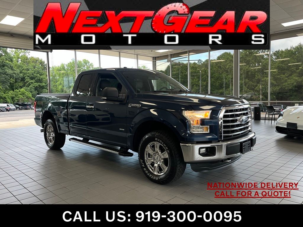 Blue 2016 Ford F-150 Pickup Truck Four-Wheel Drive 6-Speed Automatic