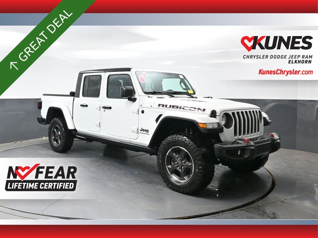 Bright White Clearcoat 2020 Jeep Gladiator Pickup Truck Four-Wheel Drive 8-Speed Automatic