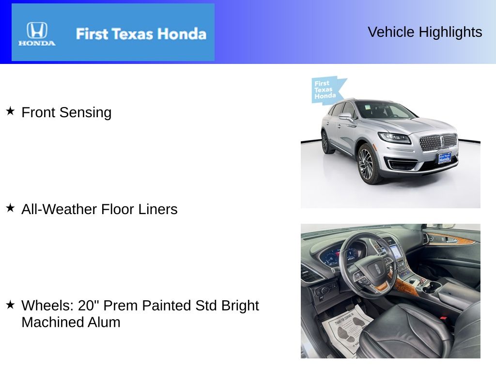 Used Car 2020 Lincoln Nautilus  Reserve For Sale Under $25,000 In Austin, Texas