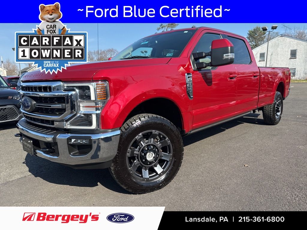 Red Metallic 2020 Ford F-350 Super Duty Lariat Crew Cab 4WD Pickup Truck Four-Wheel Drive Automatic