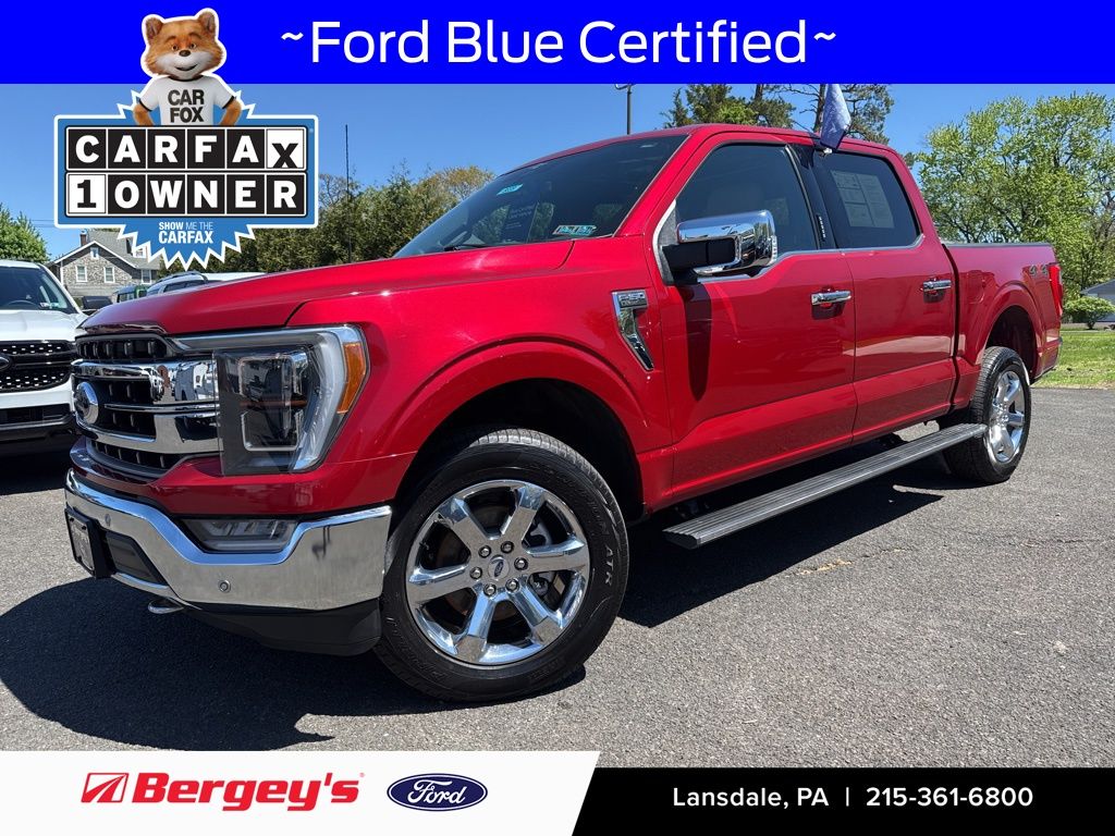 Red Metallic 2023 Ford F-150 Lariat SuperCrew 4WD Pickup Truck Four-Wheel Drive 10-Speed Automatic