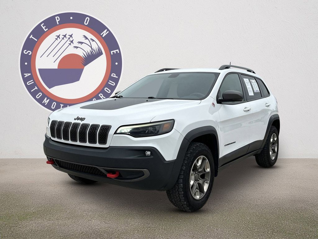 Bright White Clearcoat 2019 Jeep Cherokee Trailhawk 4WD SUV / Crossover Four-Wheel Drive 9-Speed Automatic