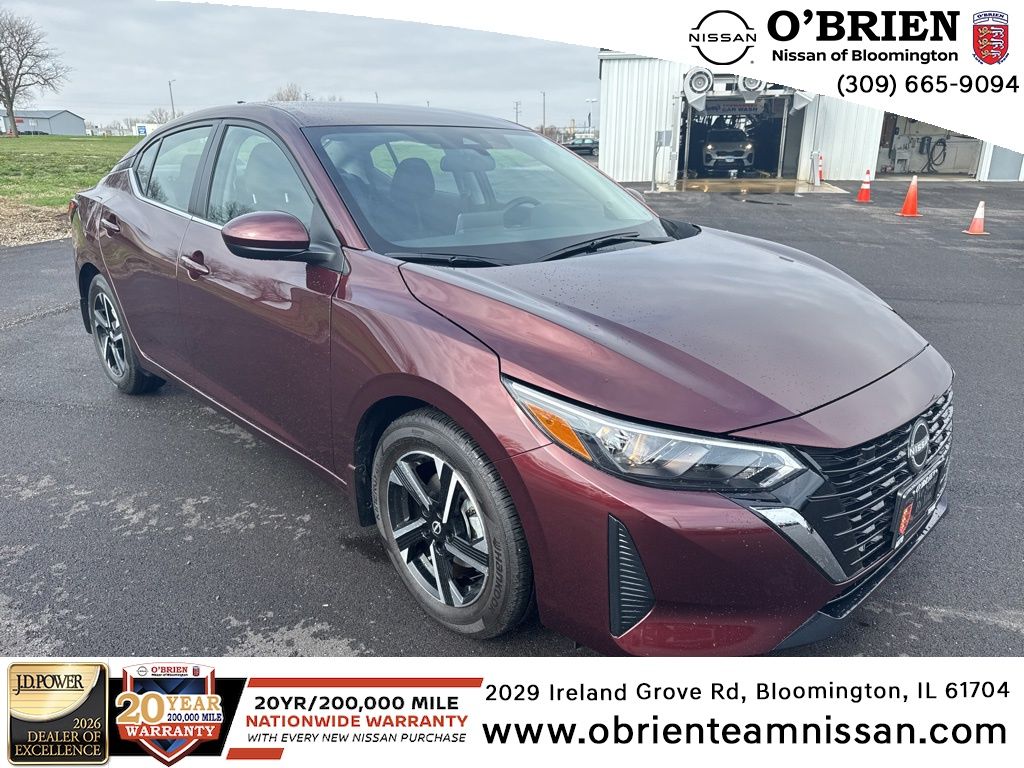 Rosewood 2025 Nissan Sentra SV FWD Sedan Front-Wheel Drive Continuously Variable Transmission