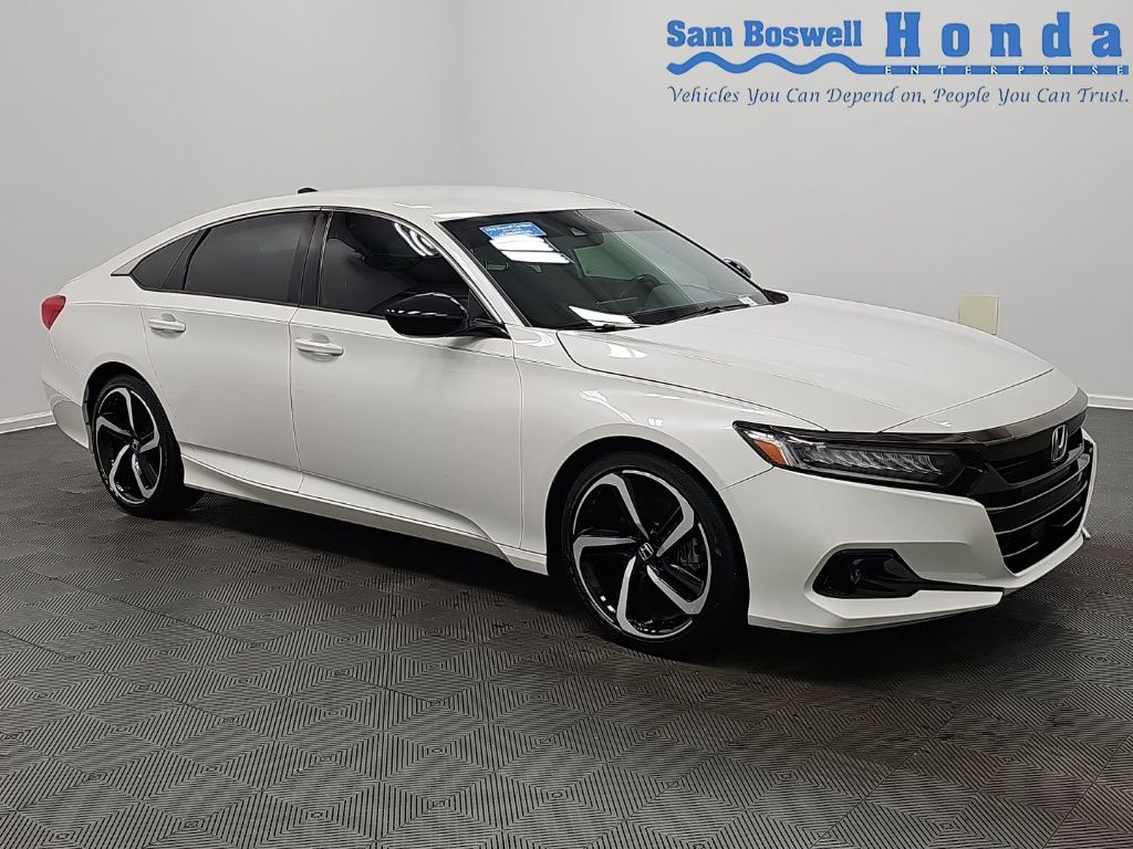 Platinum White Pearl 2022 Honda Accord Sedan Front-Wheel Drive Continuously Variable Transmission