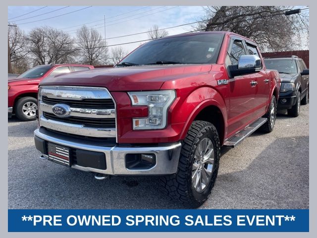 Ruby Red Metallic Tinted Clearcoat 2015 Ford F-150 Lariat SuperCrew 4WD Pickup Truck Four-Wheel Drive 6-Speed Automatic