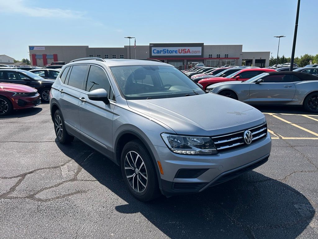 Silver Metallic 2021 Volkswagen Tiguan SUV / Crossover All-Wheel Drive 8-Speed Automatic