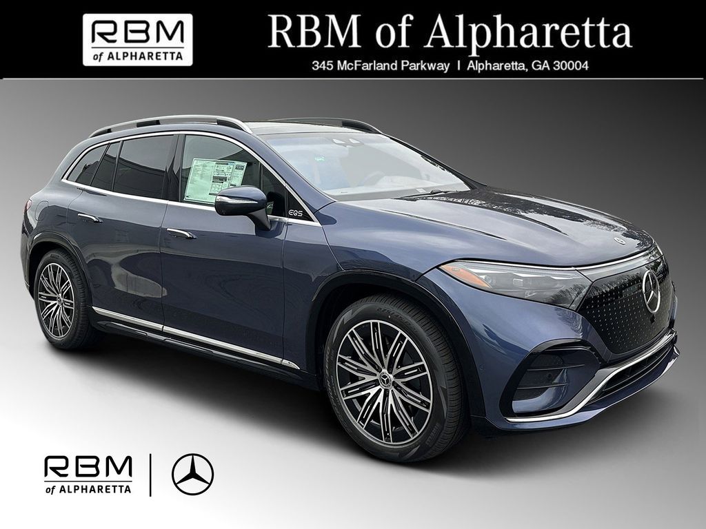 Twilight Blue Metallic 2026 Mercedes-Benz EQS SUV 400 4MATIC SUV / Crossover All-Wheel Drive 1-Speed Automatic