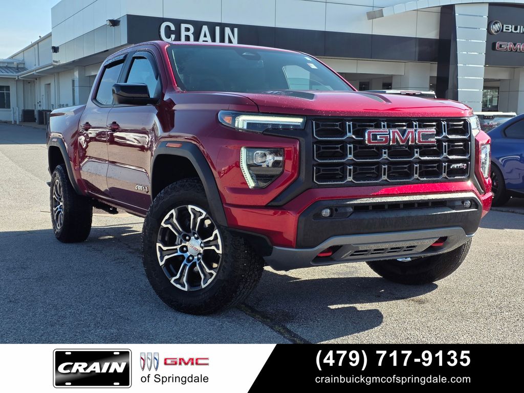 Volcanic Red 2025 GMC Canyon AT4 Crew Cab 4WD Pickup Truck Four-Wheel Drive 8-Speed Automatic