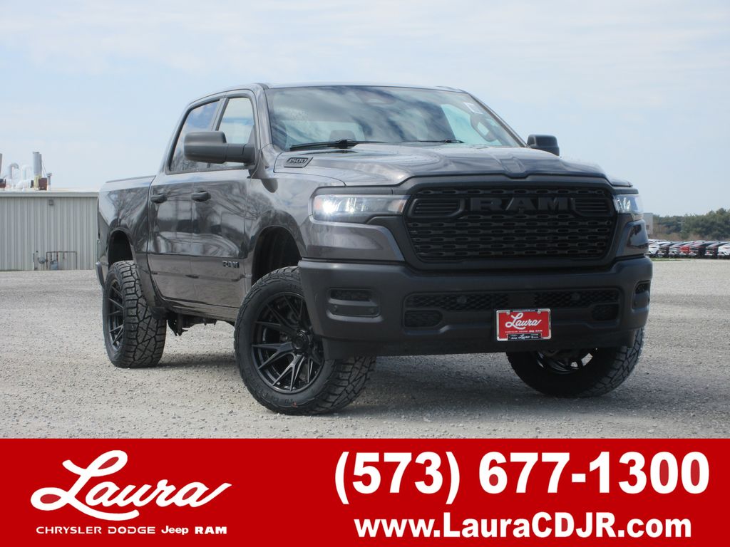 Gray (Granite Crystal Metallic Clearcoat) 2026 RAM 1500 Tradesman Crew Cab 4WD Pickup Truck Four-Wheel Drive 8-Speed Automatic