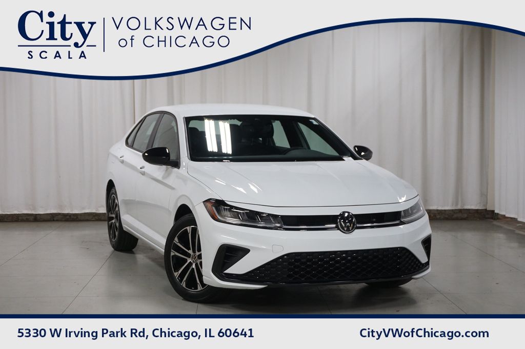 Pure White 2025 Volkswagen Jetta Sedan Front-Wheel Drive 8-Speed Automatic