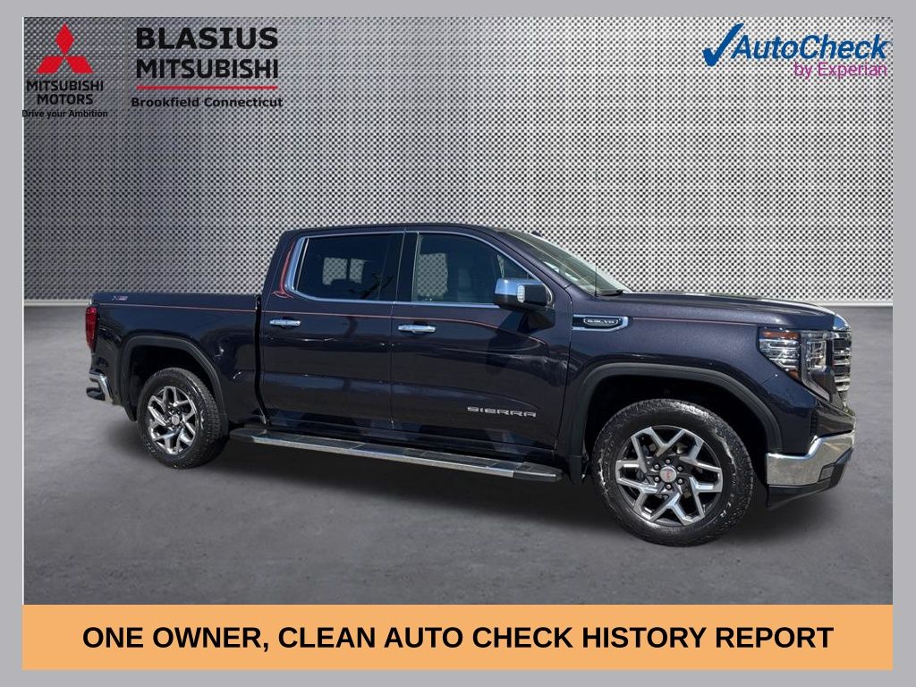 Titanium Rush Metallic 2023 GMC Sierra 1500 SLT Crew Cab 4WD Pickup Truck Four-Wheel Drive Automatic